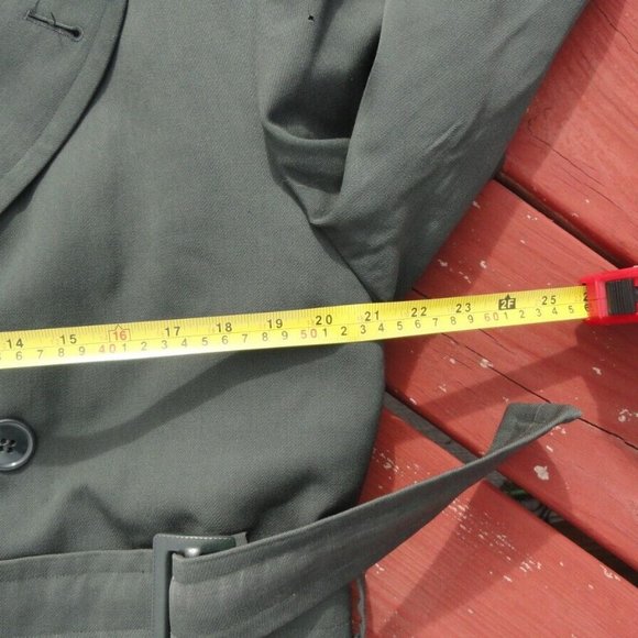 ARMY USGI CLASS A DRESS GREEN OVERCOAT TRENCH sz40/LONG COAT VIETNAM ERA SV 751 - Picture 4 of 12